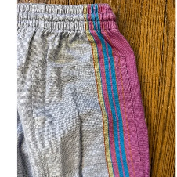 Toms Trunks Beach 100% Cotton Lounge Pants Blue Purple Striped Small - Picture 5 of 7